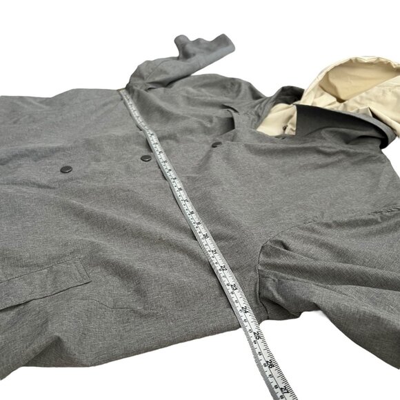 Zerosettanta Studio Men Hooded Tailored Rain Jacket Gray IT 54 US L Quiet Luxury - Picture 6 of 11